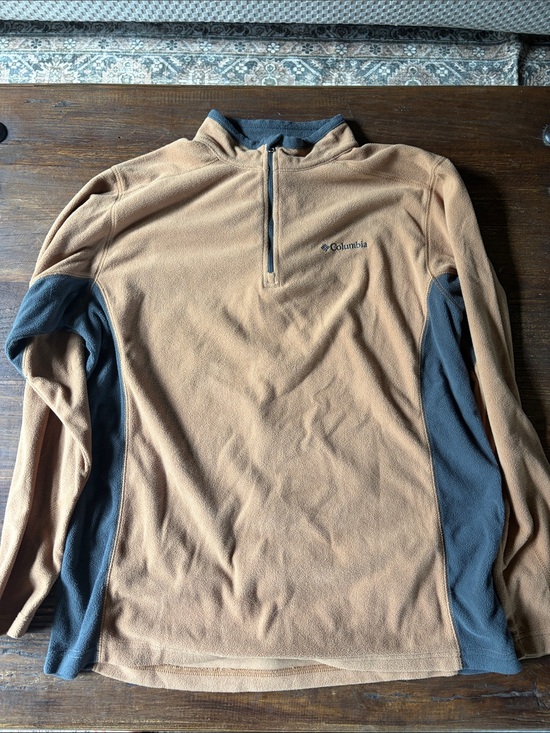 Columbia Other - Columbia Men's Tan and Gray Quarter-Zip Performance Fleece